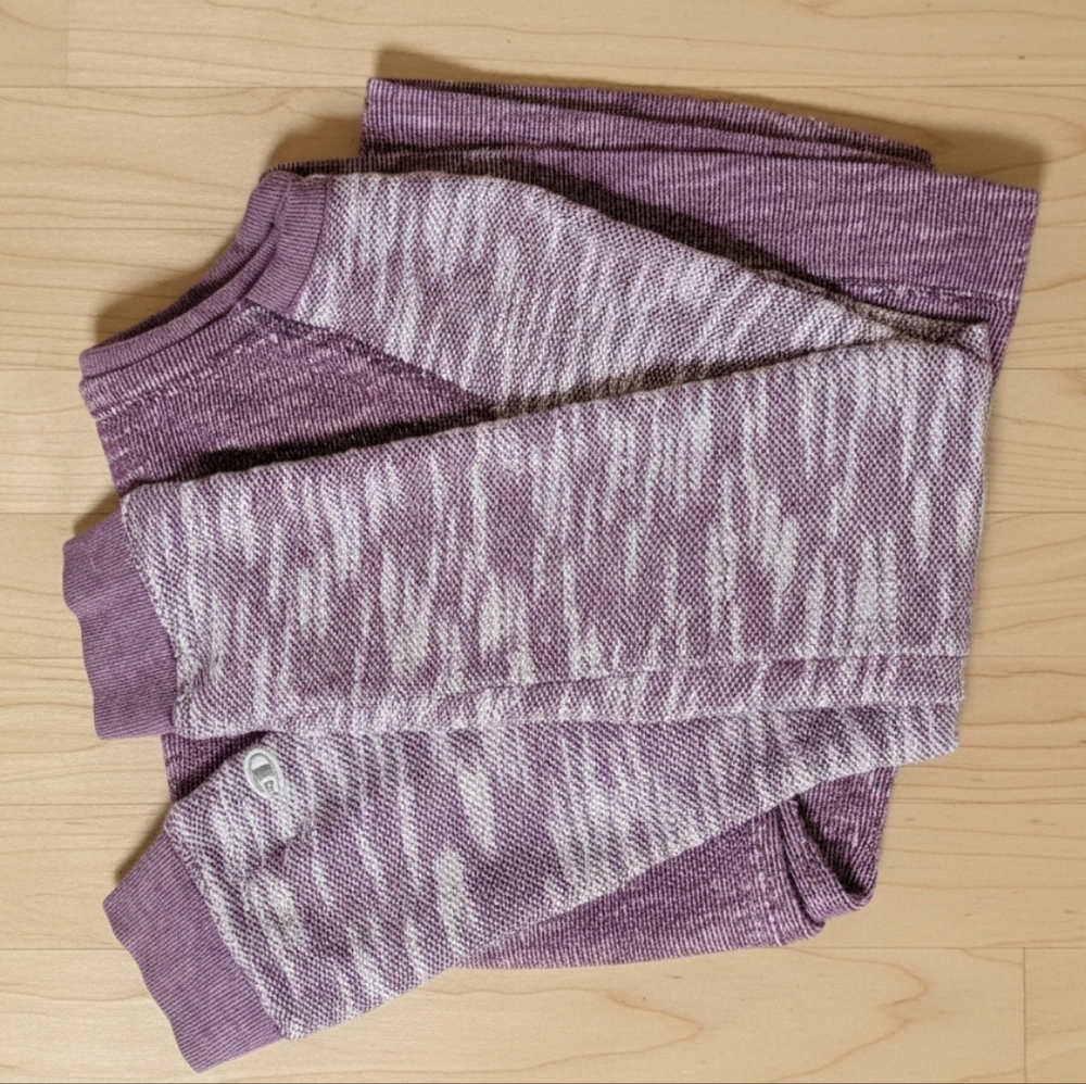 Y2K Champion Purple Long Sleeve Shirt Sz Med - Picture 3 of 9